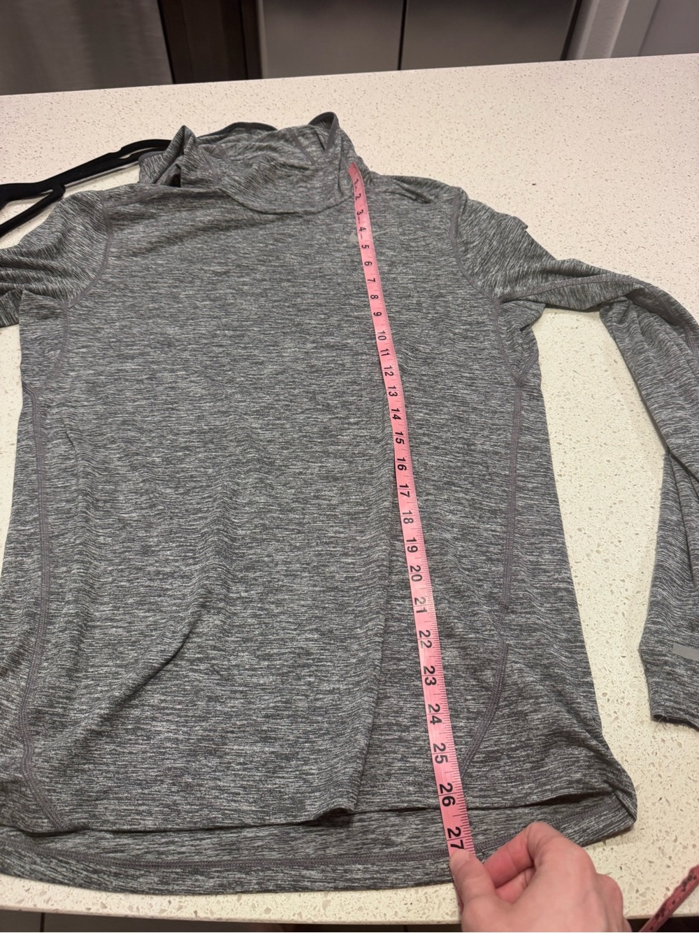 Nike Men’s Small Running Long Sleeve Hoodie Gray Heather Athletic Dri Fit Pullov - Picture 8 of 8